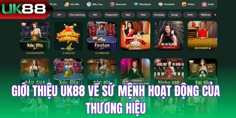 Giới thiệu UK88 về sứ mệnh hoạt động của thương hiệu