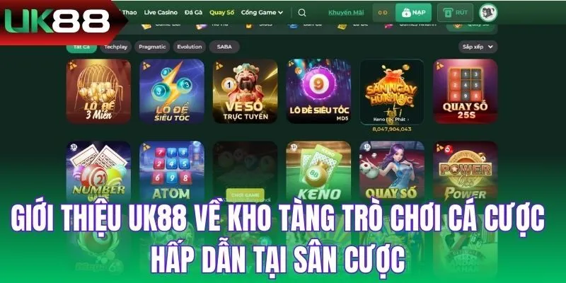 Giới thiệu UK88 về kho tàng trò chơi cá cược hấp dẫn tại sân cược