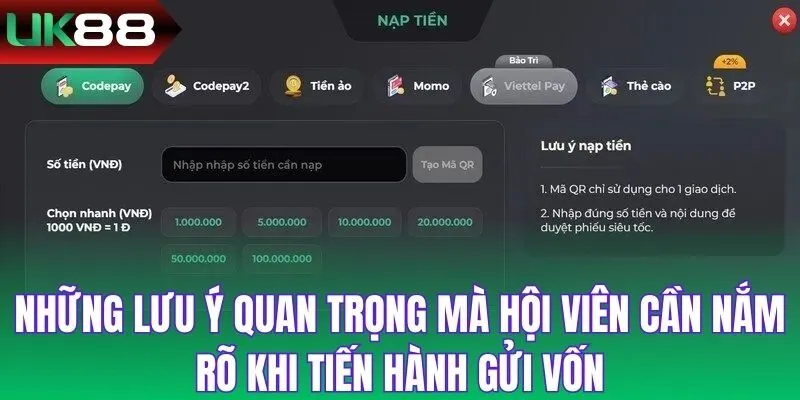 Những lưu ý quan trọng mà hội viên cần nắm rõ khi tiến hành gửi vốn