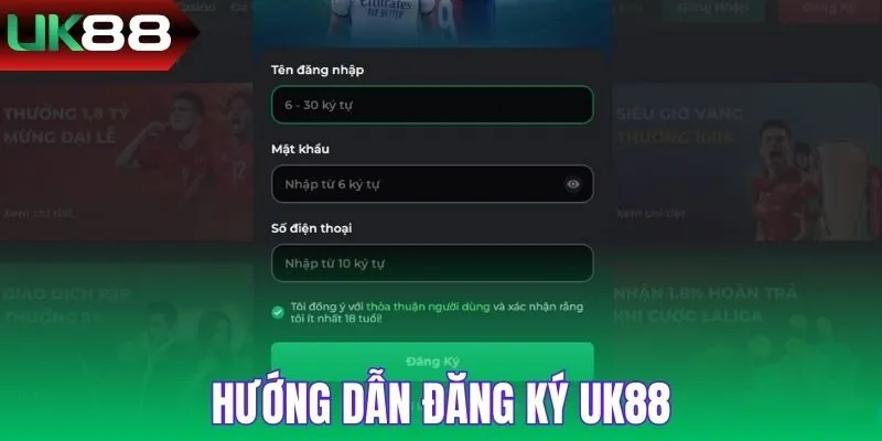 Quy trình đăng ký mở tài khoản trở thành hội viên ỤK88